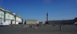 Palace Square and Alexander Column in St. Petersburg, Russia