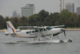 Sea plane in Dubai Creek