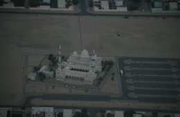 Mosque near our launch site from hot air balloon