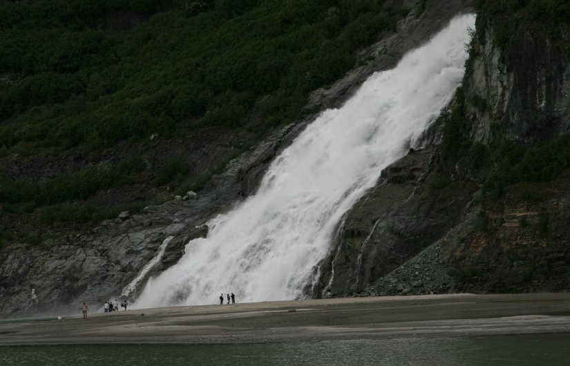 Falls at the Mendenhall Glacier