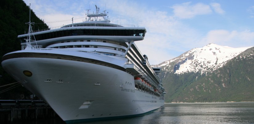 Sapphire Princess docked in Skagway, Alaska