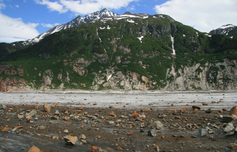Mountains surrounding Meade Glacier