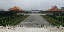 Looking out on Liberty Square from Chiang Kai Shek Memorial Hall
