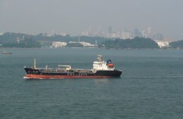 Sailing through Singapore's busy harbour