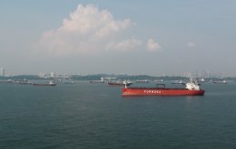 Sailing through Singapore's busy harbour