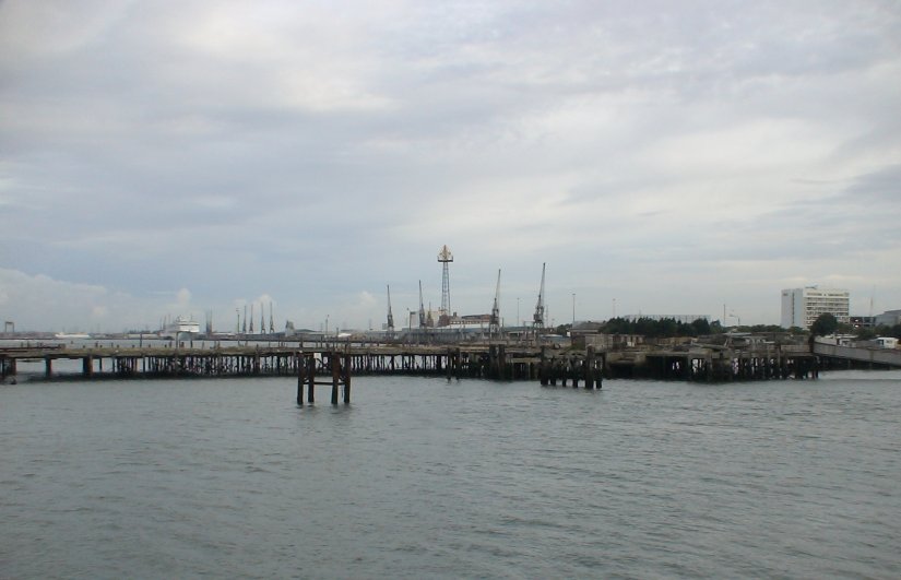 Dockyards along the Test River