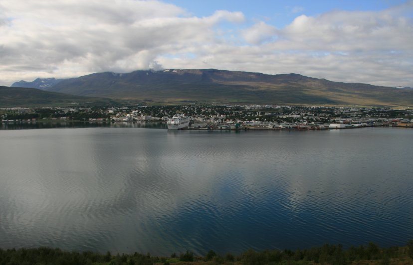 Akureyri across Eyjafjordur Fjord