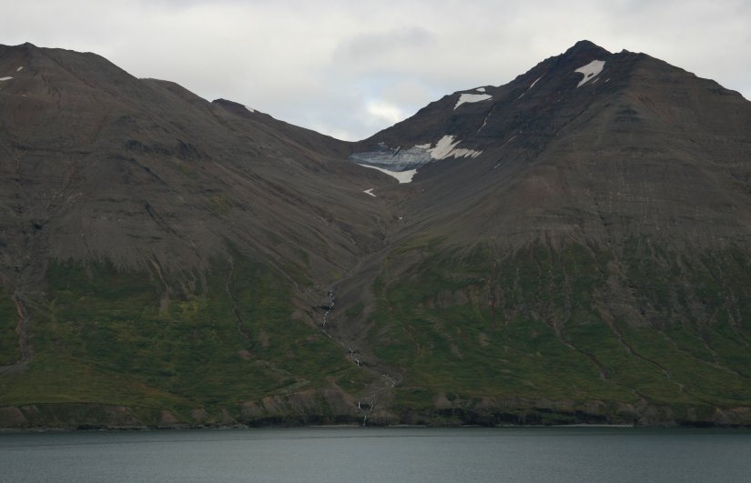 Sailing away from Akureyri up Eyjafjordur Fjord