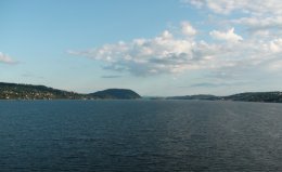 Sailing into Oslo, Norway on the Emerald Princess
