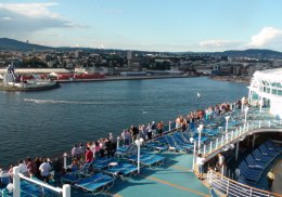 Sailing away from Oslo, Norway on the Emerald Princess