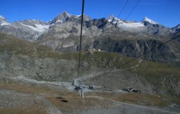 The Swiss Alps from the Klein Matterhorn cable car