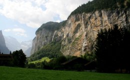 Lauterbrunnen Wall and Staubbach Falls