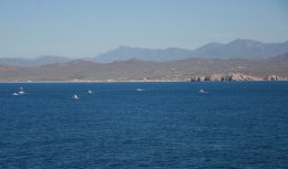 Coast of Baja California approaching Cabo San Lucas, Mexico