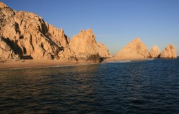 Land's End in Cabo San Lucas, Mexico at sunset