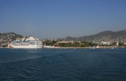 The Island Princess docked in Acapulco, Mexico
