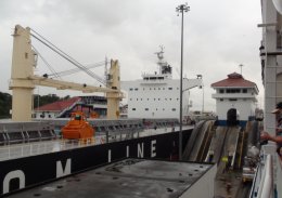 Transiting Gatun Locks in the Panama Canal