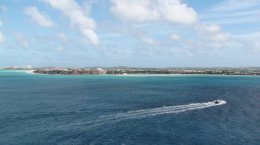 Sailing into Aruba on the Island Princess