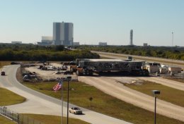 Crawler-transporter which transports the shuttle to the launch pad
