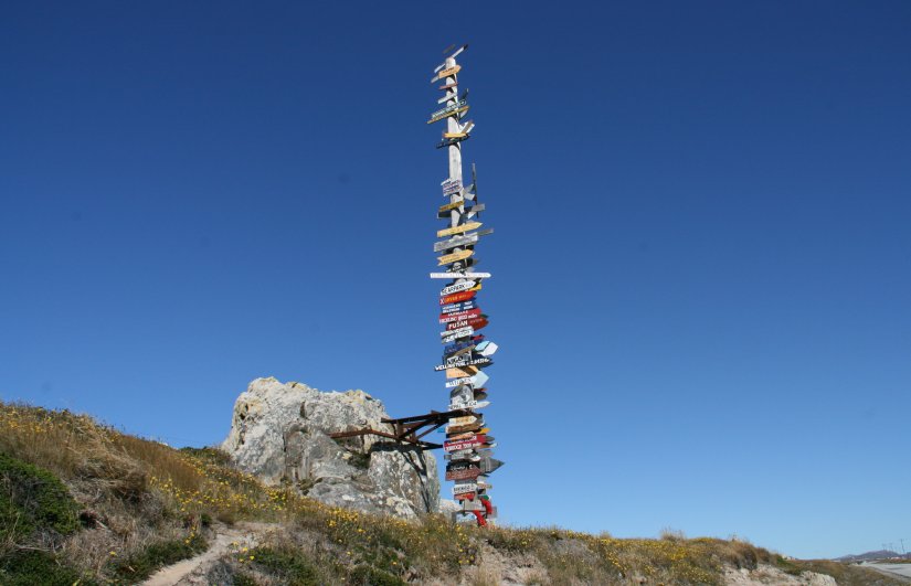 Totem Pole in Stanley, Falkland Islands