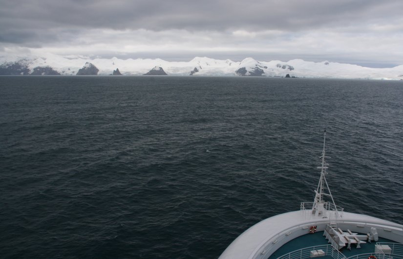 Approaching Antarctica's Elephant Island on the Star Princess