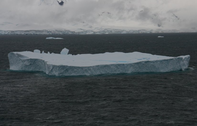 Icebergs in the Neumayer Channel of Antarctica