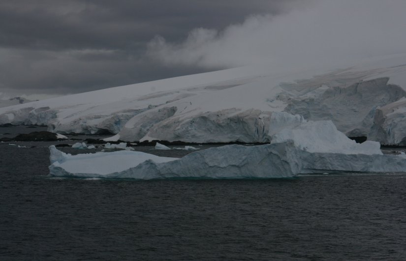 Icebergs in the Neumayer Channel of Antarctica