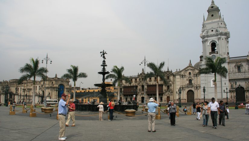 The Plaza Mayor in Lima, Peru