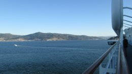 Sailing into Vigo, Spain on the Grand Princess