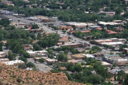 The town of Moab, Utah