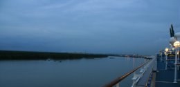 The Diamond Princess departing Phu My, Vietnam