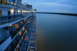 The Diamond Princess departing Phu My, Vietnam