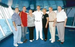 Me on the bridge of the Diamond Princess with Captain Bob Oliver