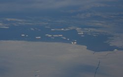 icebergs and the coast of Antarctica