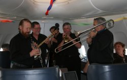 Band entertains the 14 first class passengers