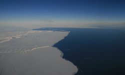 Midnight sun over Antarctica