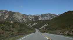 Highway 73 nearing Arthurs Pass National Park