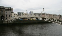 Ha'penny Bridge over River Liffey