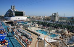 Setting sail on the Sea Princess in Cadiz, Spain