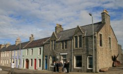 Scalloway, Scotland in West Shetland