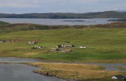 Scenic vista overlooking Northwest Shetland