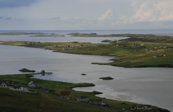 Scenic vista overlooking Northwest Shetland
