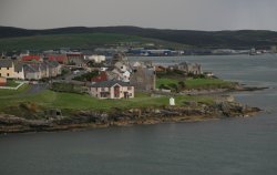 Sailing away from Lerwick, Scotland