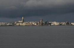 Sailing into Reykjavik, Iceland
