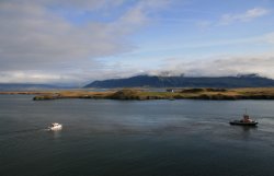 Sailing into Reykjavik, Iceland