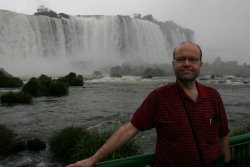 Me at the Devil's Throat overlook on Brazilian side of Iguassu Falls