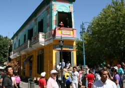 The Caminito of tango lore in the neighborhood La Boca