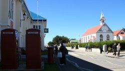 Stanley City Hall and the Catholic Church