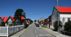 Beautiful downtown Stanley in the Falkland Islands