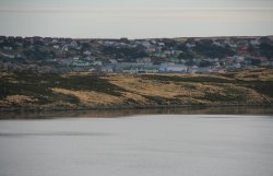 The town of Stanley as we sail away