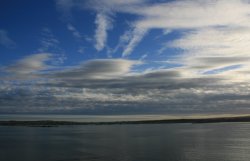 Sailing away from the Falkland Islands